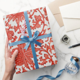 Regalo Patrón floral fondo blanco Papel de ajuste