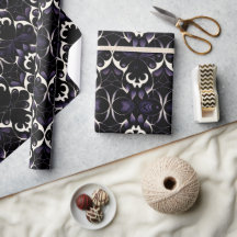 Patrón gótico negro y púrpura #2 Papel de ajuste