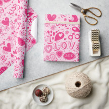 Patrón rosa caliente y suave Papel de ajuste román