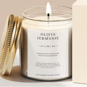 Regalo Pegatina de velas de compromiso de lujo par