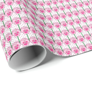 Regalo Pensamientos rosas - patrón de papel pintado retro
