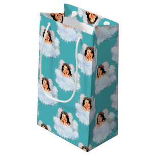 Regalo Pequeña Ángel en las nubes BOLSA de 2-Lt Verde azulada-GIF