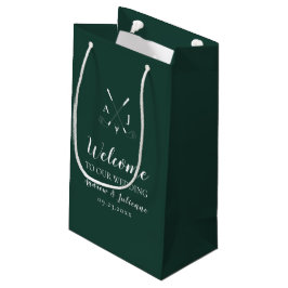 Regalo Pequeña Bolsa de bienvenida del Boda de golf Emerald Green