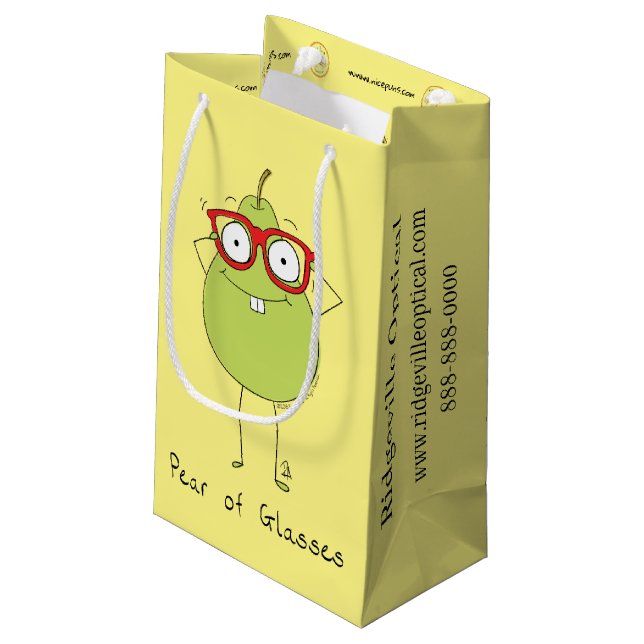 Regalo Pequeña Bolsa de compras personalizada de gafas para oculi (Angulo reverso)