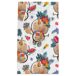 Regalo Pequeña Bolsa de Navidades blancos de Snowman tropical