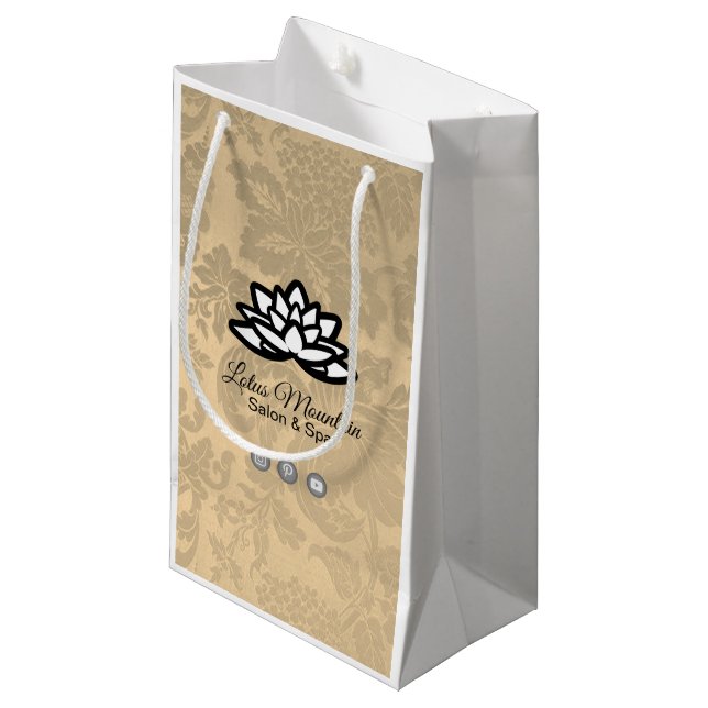 Regalo Pequeña Bolsa de Personalizable Ombre Damask (Angulo Anverso)