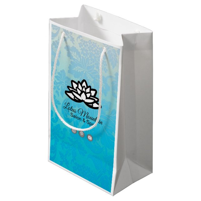 Regalo Pequeña Bolsa de Personalizable Ombre Damask (Angulo Anverso)