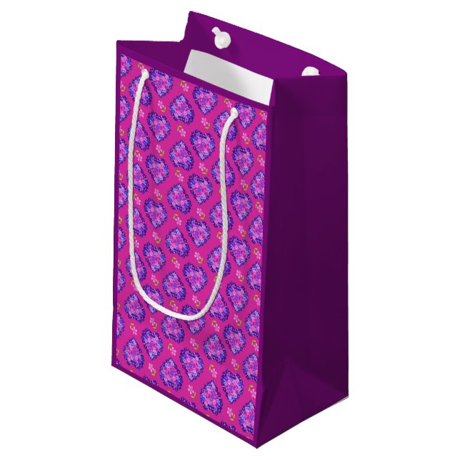 Regalo Pequeña Bolsa para pequeños regalos de bonito magenta (Angulo Anverso)