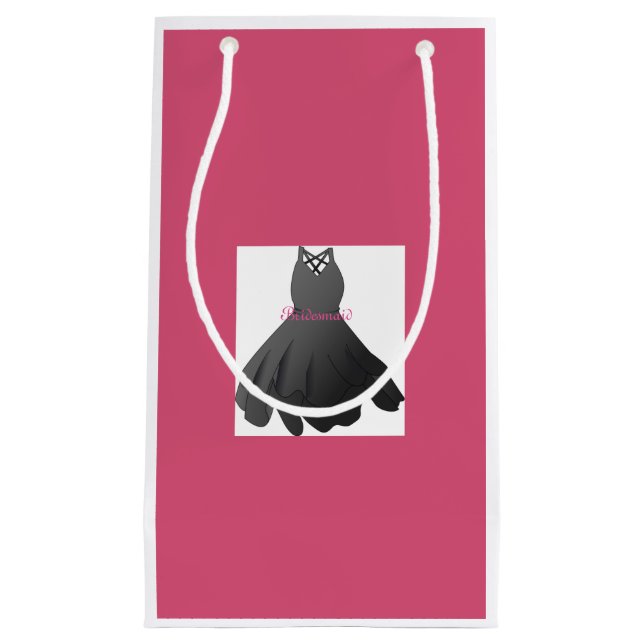 Regalo Pequeña Bridal Party Bridesmaid Vestido de novia Bolsa de  (Anverso)