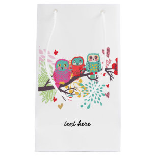 Regalo Pequeña búhos, florales, bodas, fiesta de cumpleaños Bolsa