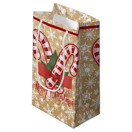Regalo Pequeña Caramelos de Navidad en bolsa de papel vista