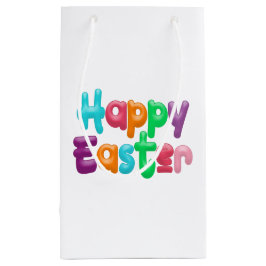 Regalo Pequeña Colorida tipografía feliz de Pascua | Bolsa de reg