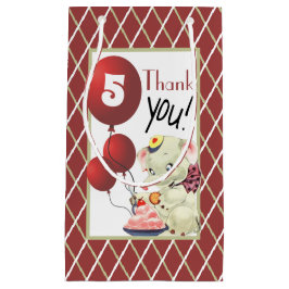 Regalo Pequeña Elefante Vintage Gracias A Favor De La Bolsa