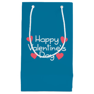 Regalo Pequeña Feliz caligrafía del Día de San Valentín   Bolsa d