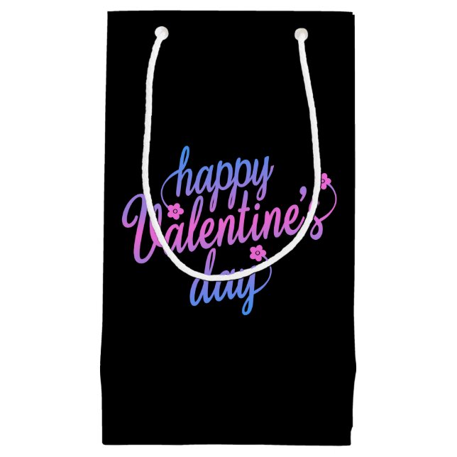 Regalo Pequeña Feliz Día de San Valentín con flor cutáneo| Bolsa  (Anverso)