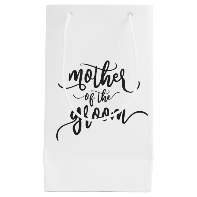 Regalo Pequeña Madre de la caligrafía del Boda Groom| Bolsa de re (Anverso)
