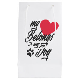 Regalo Pequeña Mi corazón pertenece a My Dog Valentine | Bolsa de