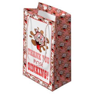 Regalo Pequeña Pequeño Cerdo Gracias Favor De La Bolsa