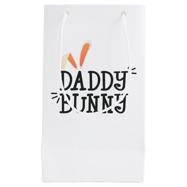 Regalo Pequeña Simple Daddy Bunny Easter Typography | Bolsa de re (Anverso)