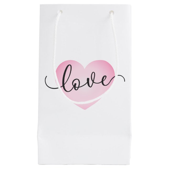 Regalo Pequeña Simple Love Calligraphy Valentine | Bolsa de regal (Anverso)