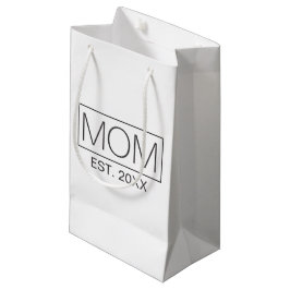 Regalo Pequeña Simple tipografía de mamá Minimalista| Bolsa de re