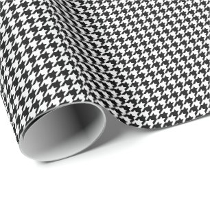 Regalo Pequeño papel de embalaje blanco y negro de