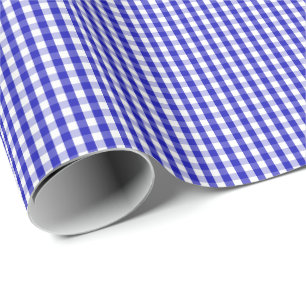 Regalo Pequeño papel de embalaje de la guinga del azul