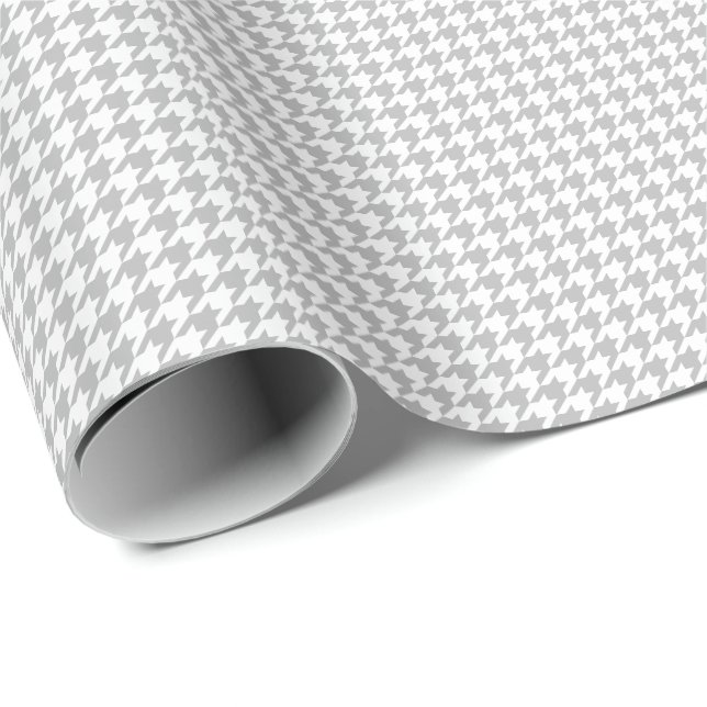 Regalo Pequeño papel de embalaje gris y blanco de (Esquina del rollo)