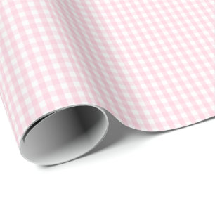 Regalo Pequeño papel de embalaje rosa claro y blanco de