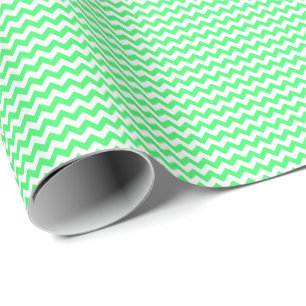 Regalo Pequeño papel de embalaje verde claro y blanco de