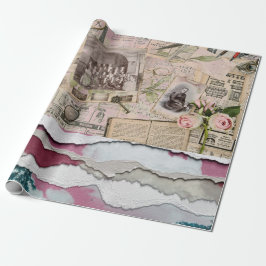 Regalo periódico de papel desgarrado