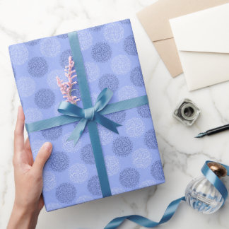 Regalo Periwinkle Papel de envoltura floral
