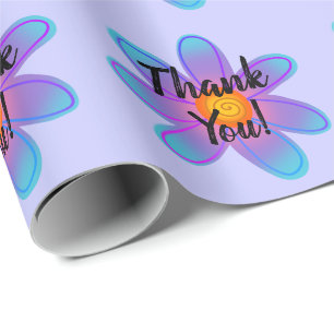Regalo Periwinkle Purple Gracias Papel de ajuste
