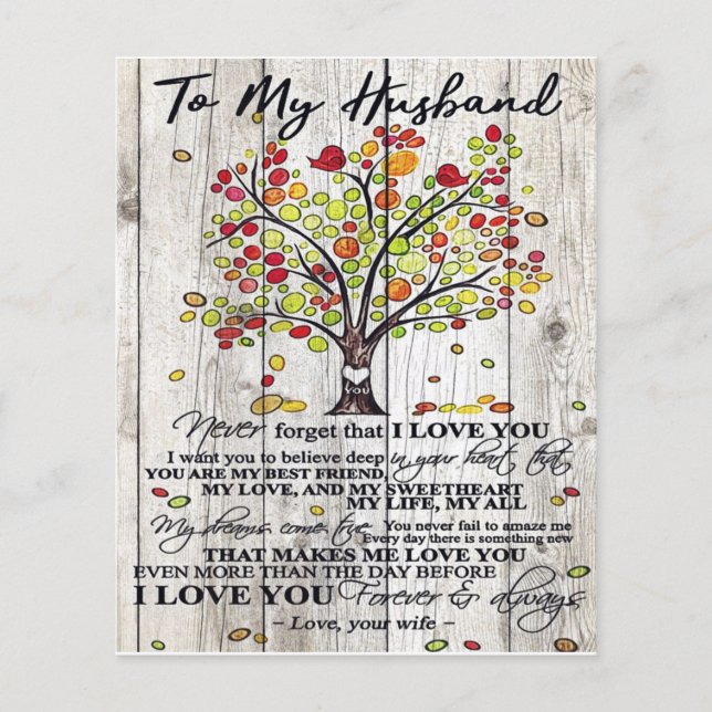 Regalo personalizado, a la carta de mi marido (Frente)