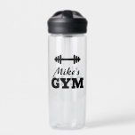 Regalo personalizado de botellas de agua para gimn<br><div class="desc">Regalo personalizado de botellas de agua para gimnasia, deportes, levantamiento de pesas, entrenamiento muscular, yoga y fitness. Personalizado con su propio nombre o presupuesto. Gran logo de tipografía atrevida. También es ideal para batidos de proteína y otras bebidas deportivas. Impresión a dos caras. Gran tamaño. Idea de regalo de Guay...</div>