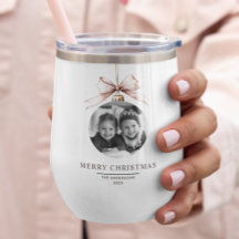 "Regalo personalizado de fotos navideñas de Feliz