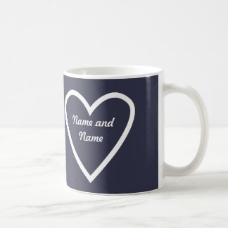 Regalo personalizado de la taza del corazón