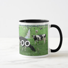 Regalo personalizado de la vaca: Taza de la leche