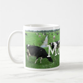 Regalo personalizado de la vaca: Taza de la leche