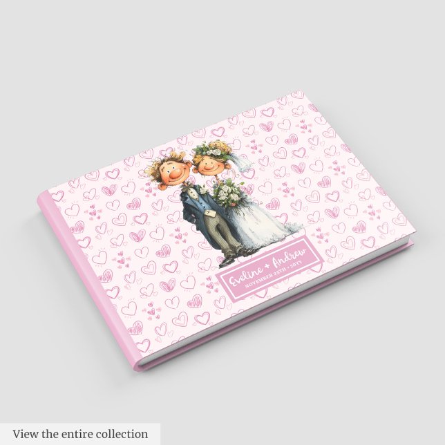 Regalo personalizado de libro de visitas de Bodas  (Personalized Quirky Wedding Guestbook Gift)