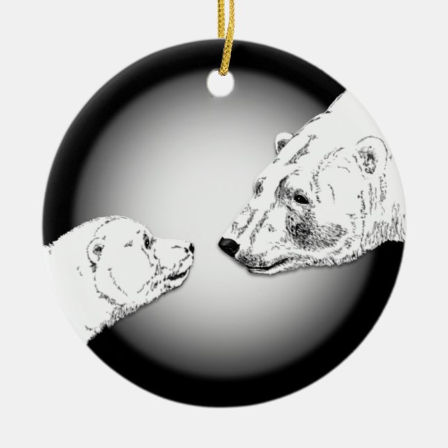 Regalo personalizado de madre de ornamento de oso  (Frente)