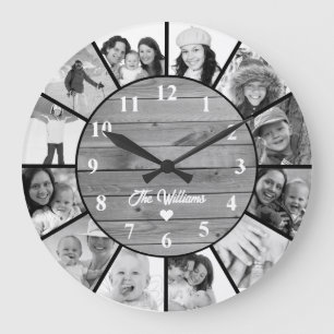 Regalo personalizado de reloj fotográfico familiar