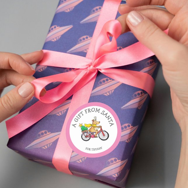 Regalo personalizado de Santa Pegatina para niños (Subido por el creador)