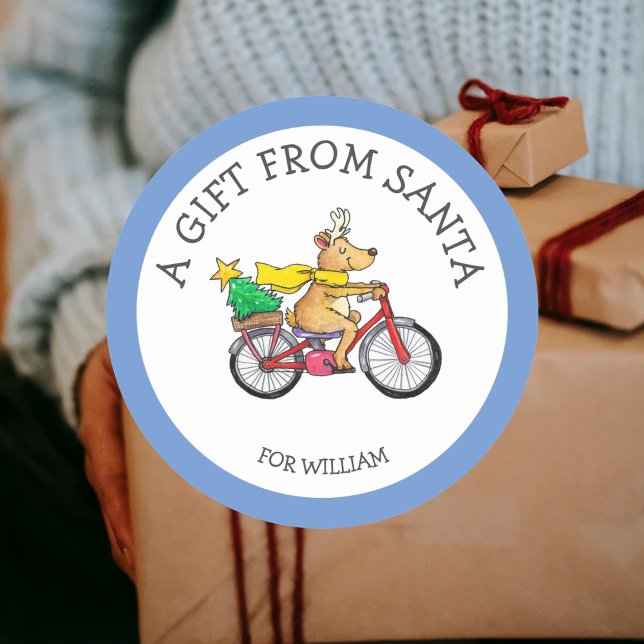 Regalo personalizado de Santa Pegatina para niños (Subido por el creador)