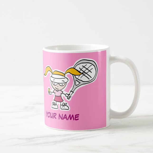 Regalo personalizado de tazas de tenis con persona (Derecha)