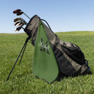 Regalo personalizado de toalla de golf verde en mo