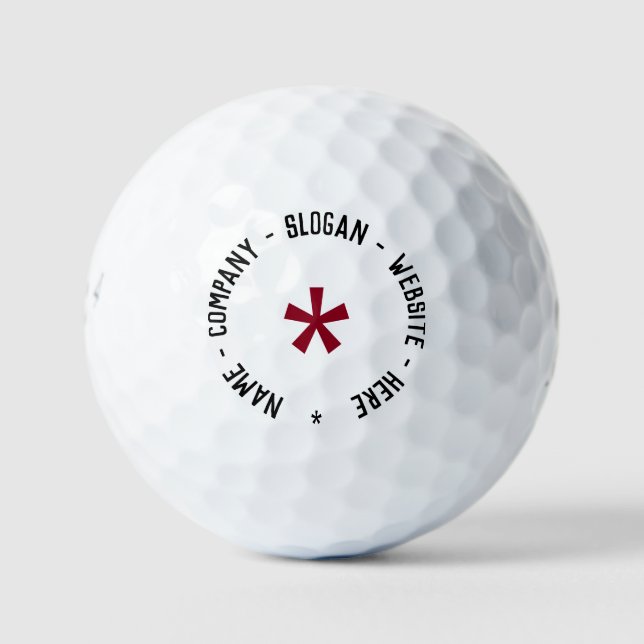 Regalo personalizado de tus bolas de golf de texto (Anverso)