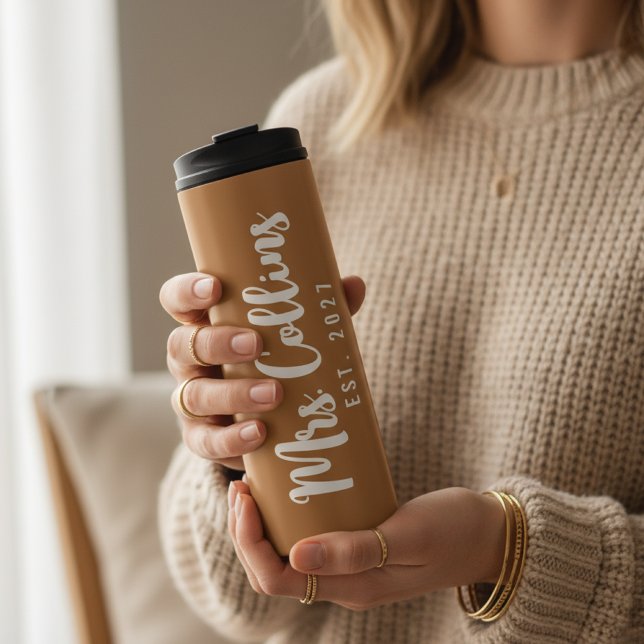 Regalo personalizado de vaso para Sr. y Sra. para  (Custom Mr and Mrs Tumbler – Personalized Wedding Gift for Husband or Wife)