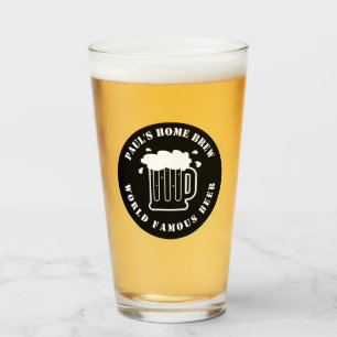 Regalo personalizado de vidrio de cerveza para hom