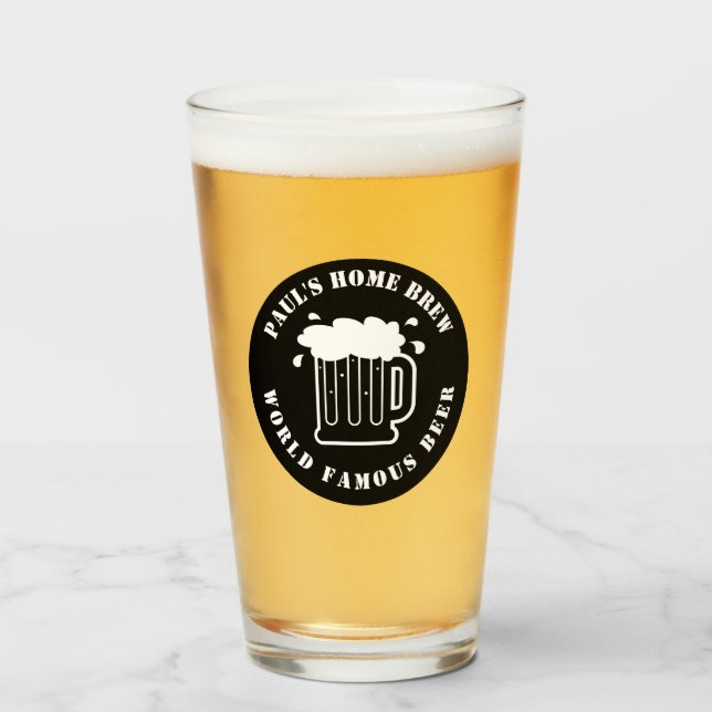 Regalo personalizado de vidrio de cerveza para hom (Anverso (lleno))